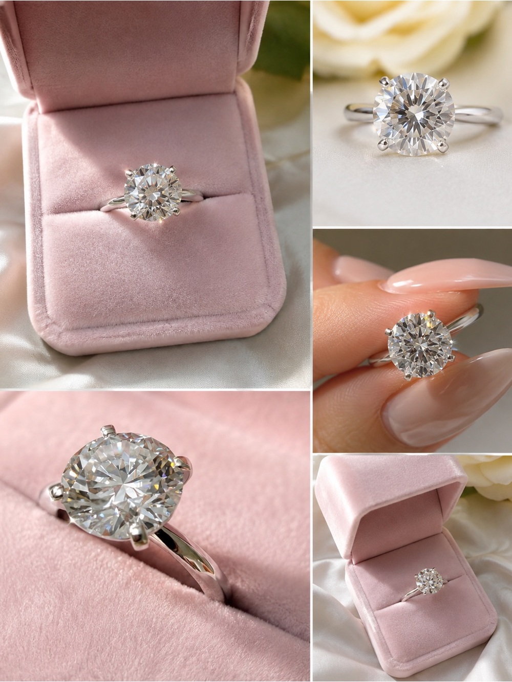 🆕 4ct moissanite engagement ring
